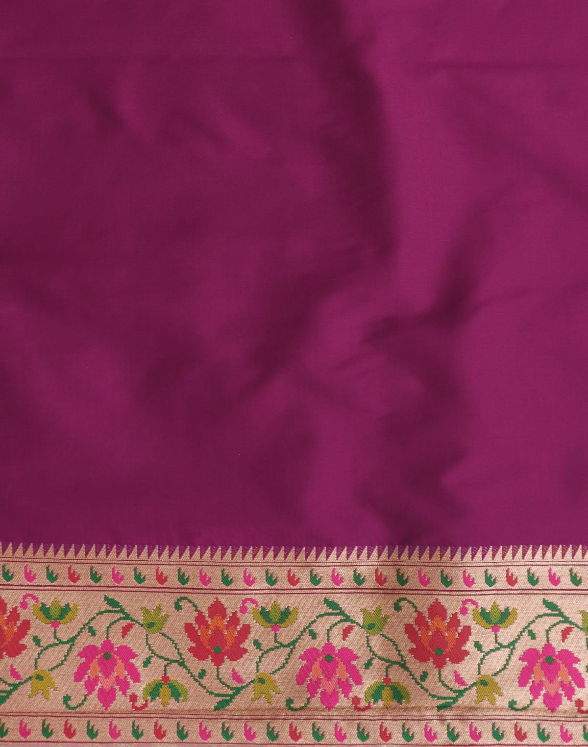 Collection of All over Floral weaving Paithani Border Saree in a gallery layout