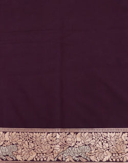 Collection of Purple Animal Zari Weaving Saree in a gallery layout