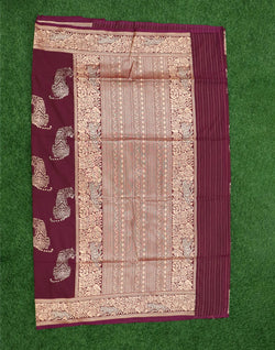 Collection of Light Magenta Coloured Banaras Saree in a gallery layout