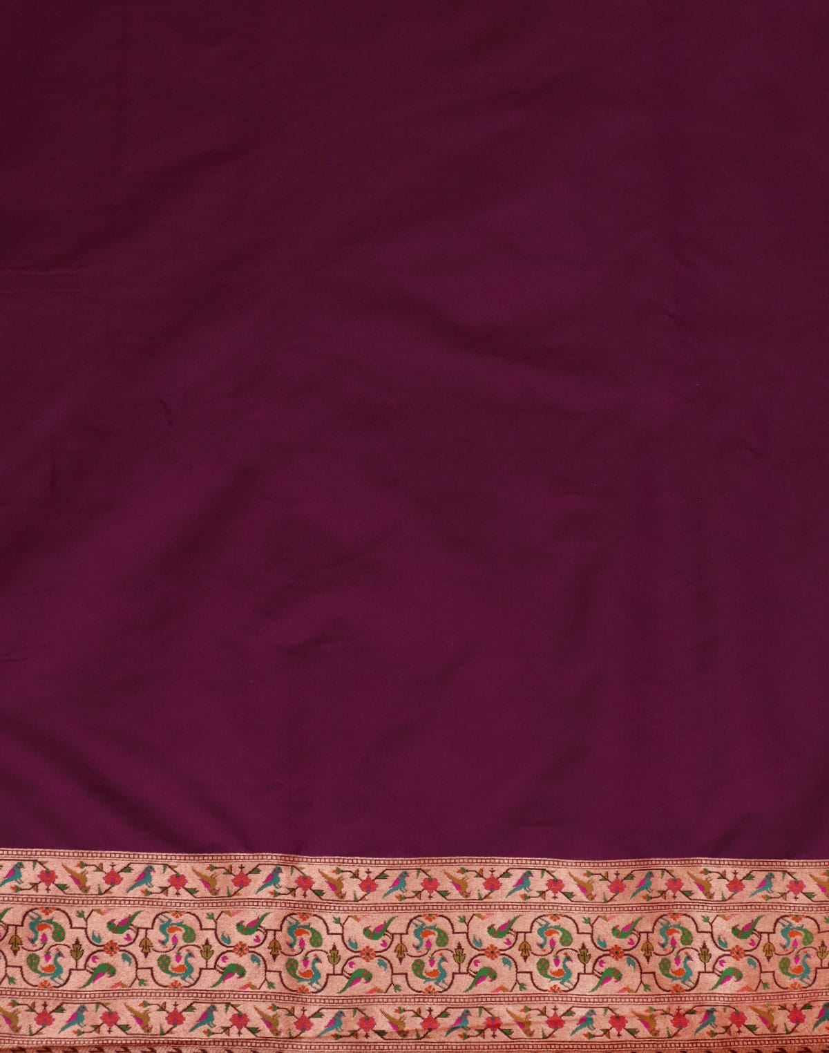 Collection of Wine Bandhini Print with Paithani Border Saree in a gallery layout