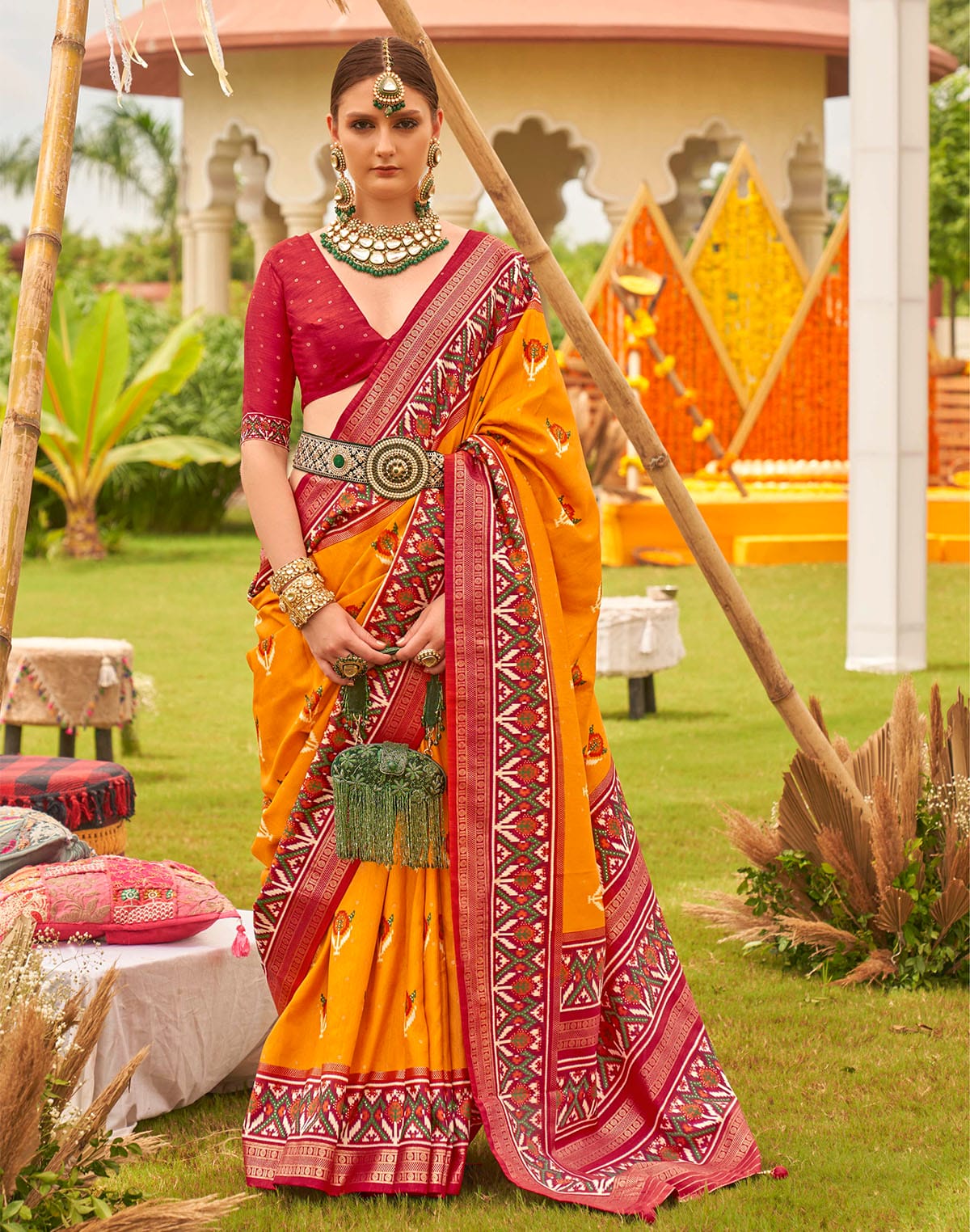 Attractive Yellow Colour Patola Saree