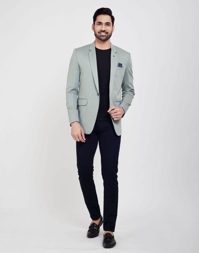 Grey Fashionable and Stretchable Blazer In a Classy Design