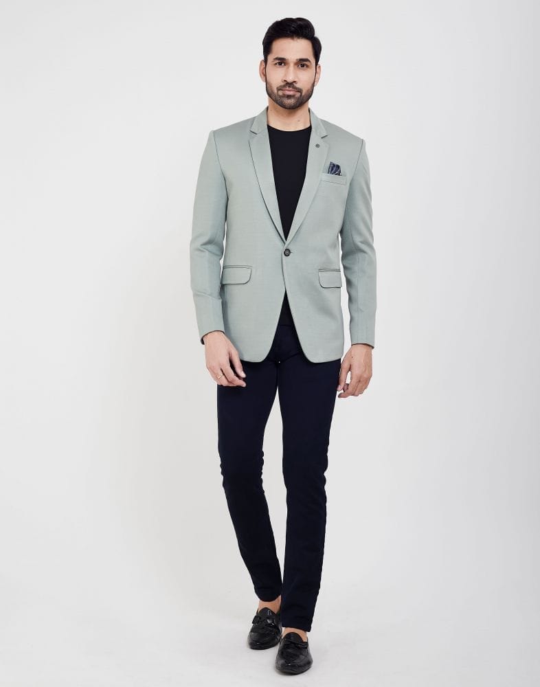 Collection of Grey Fashionable and Stretchable Blazer In a Classy Design in a gallery layout