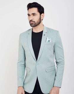 Collection of Firozi Jodhpuri Self Textured Blazer in a gallery layout