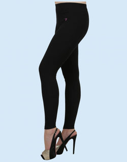 Collection of Twin Birds Carbon Black Cotton Lycra Pencil Cut Women Legging in a gallery layout