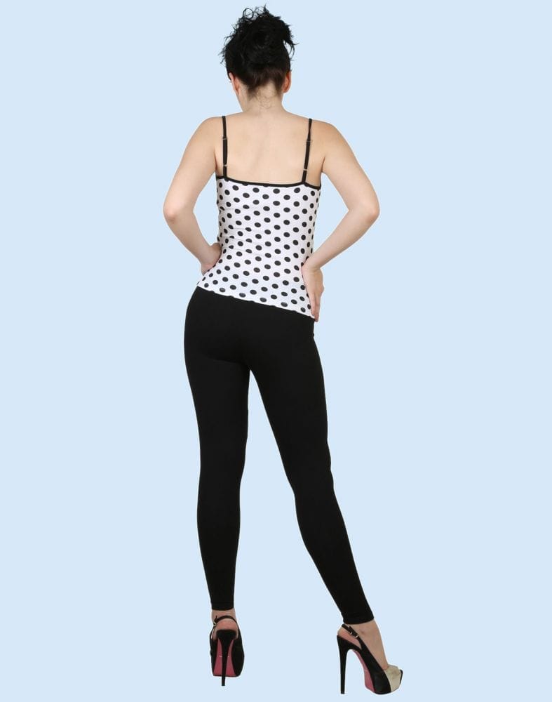 Collection of Twin Birds Carbon Black Cotton Lycra Pencil Cut Women Legging in a gallery layout