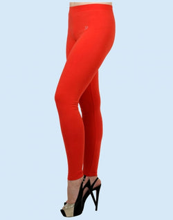 Collection of Twin Birds Coral Flame Cotton Lycra Pencil Cut Women Legging in a gallery layout