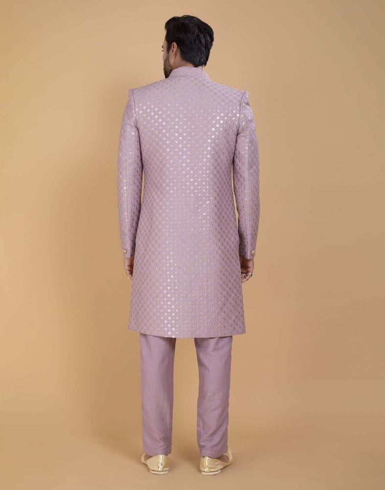 Collection of Stunning Light Pink Sequence Work Indo Open Jacket in a gallery layout