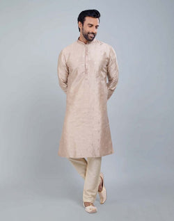 Collection of Raw Silk Simple and Comfort Embellished work Kurta Set in a gallery layout