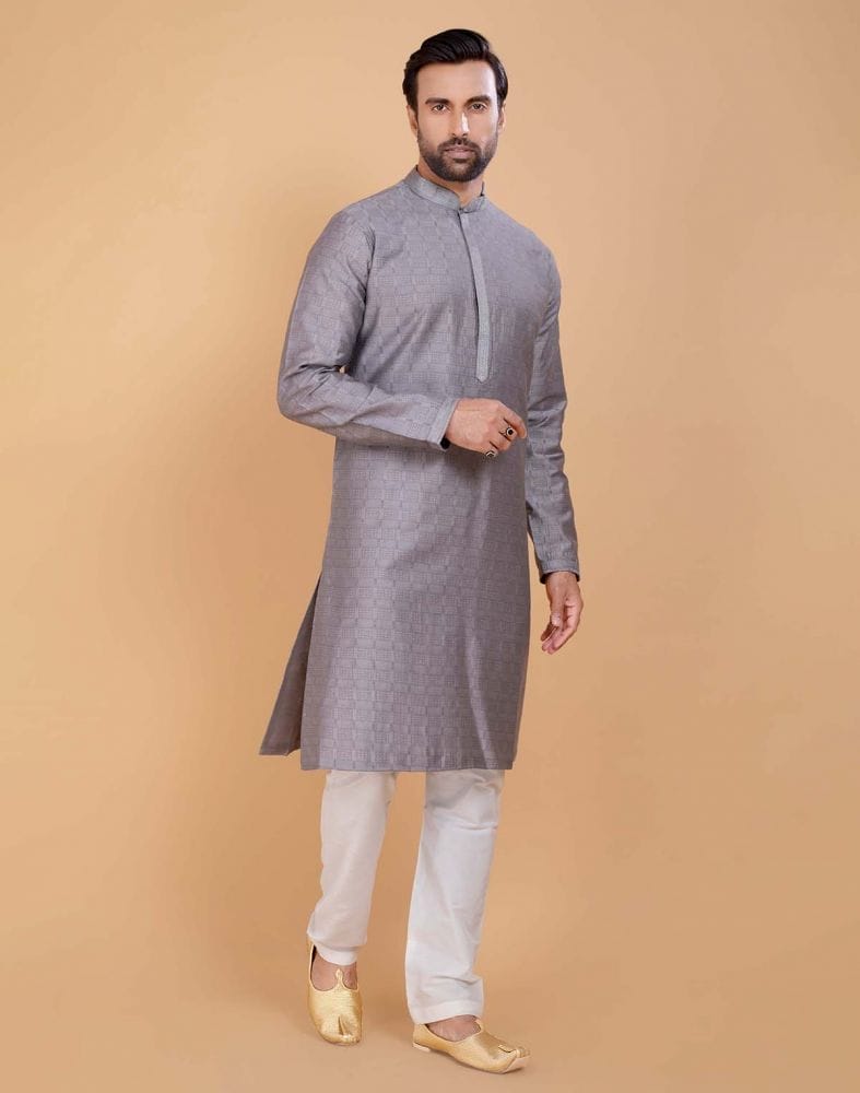 Soft Silk Kurta Set With All Over Simply Highlighted Design For Occasions