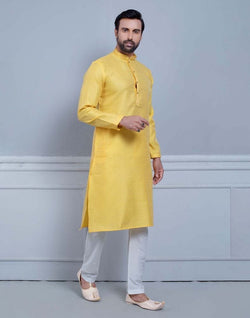 Collection of Simple Self Made Festive Design Kurta Set in a gallery layout