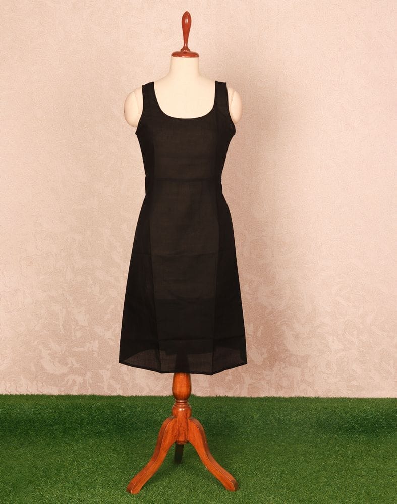 Black Coloured Plain Cotton Kurti