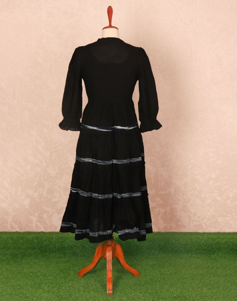 Collection of Black Coloured Plain Cotton Kurti in a gallery layout