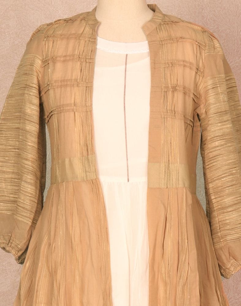 Collection of Brown Coloured Striped Cotton Kurti in a gallery layout