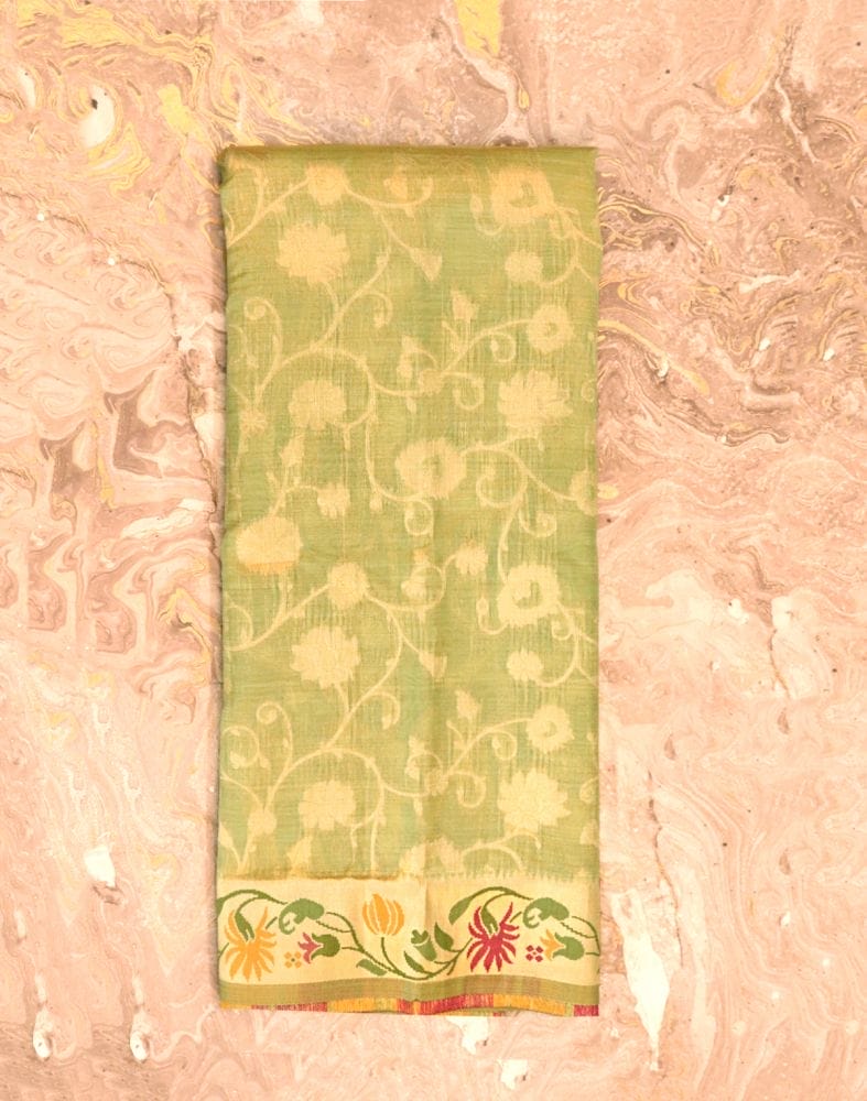 Green Floral Zari Banaras Fancy Saree