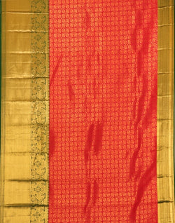 Collection of Red Floral Pure Kanchi Pattu Saree in a gallery layout