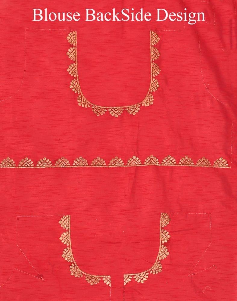 Collection of Red Coloured Plain Crape Saree in a gallery layout