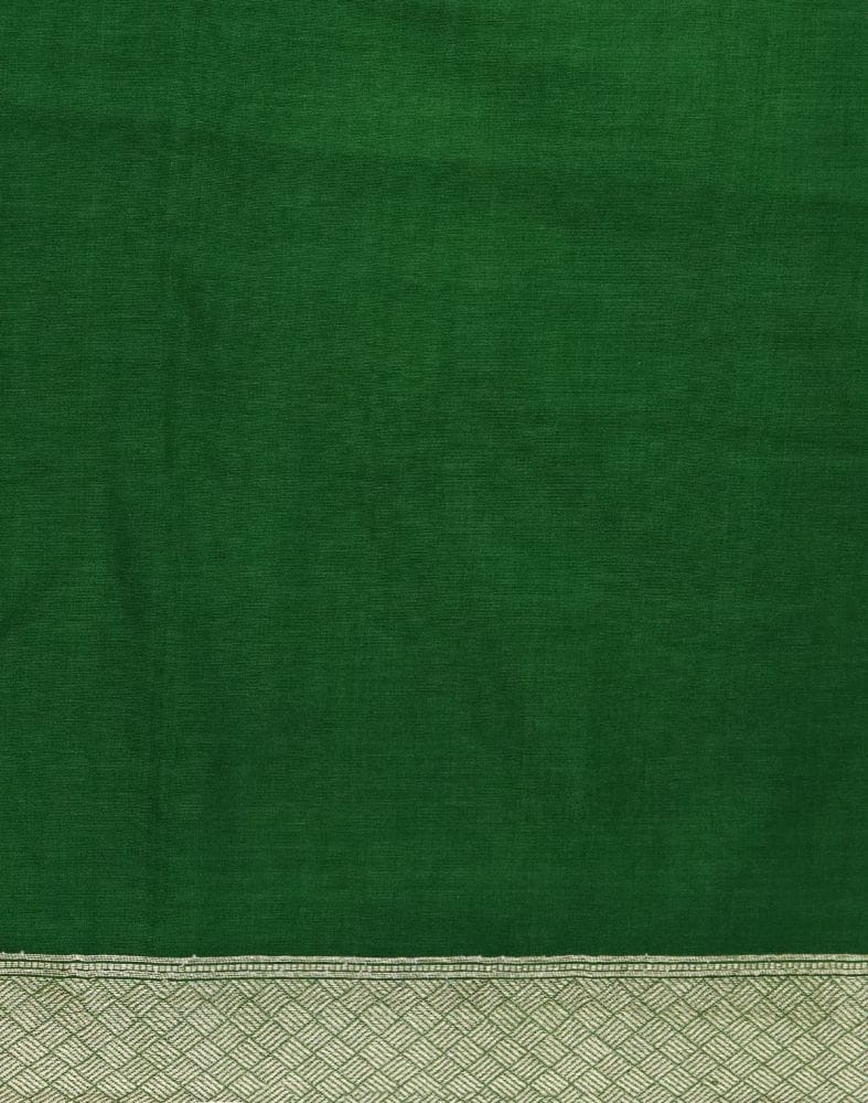 Collection of Green Weave Semi Georgette Saree in a gallery layout