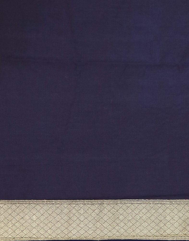 Collection of Navy Blue Coloured Weave Semi Georgette Saree in a gallery layout