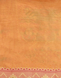 Collection of Orange Paisley Weave Chiniya Silk Saree in a gallery layout