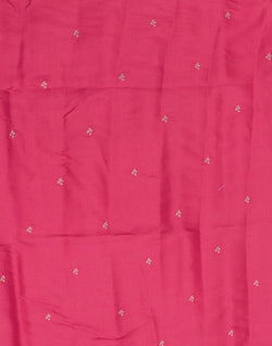 Collection of Pink Floral Embroidery work Raw Silk Saree in a gallery layout