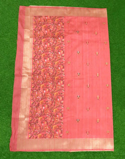 Collection of Peach Floral Butta Weave Saree in a gallery layout