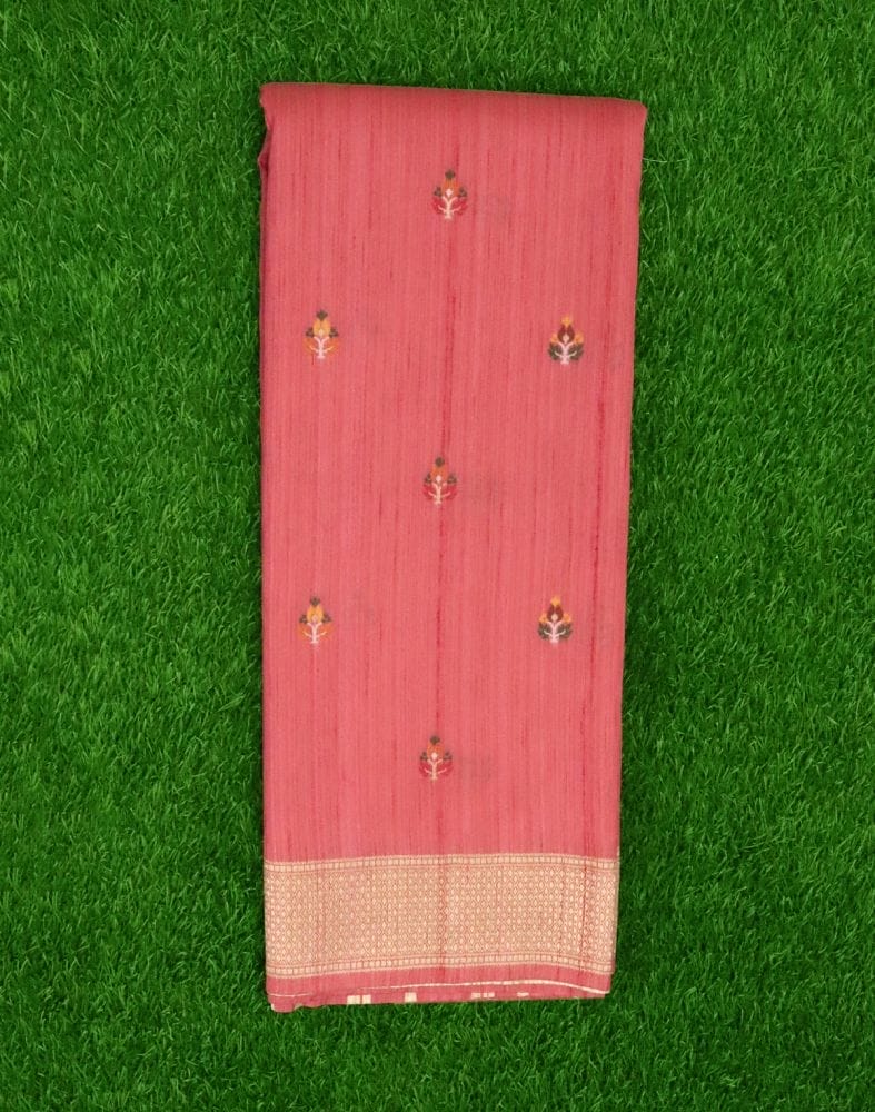 Collection of Peach Floral Butta Weave Saree in a gallery layout