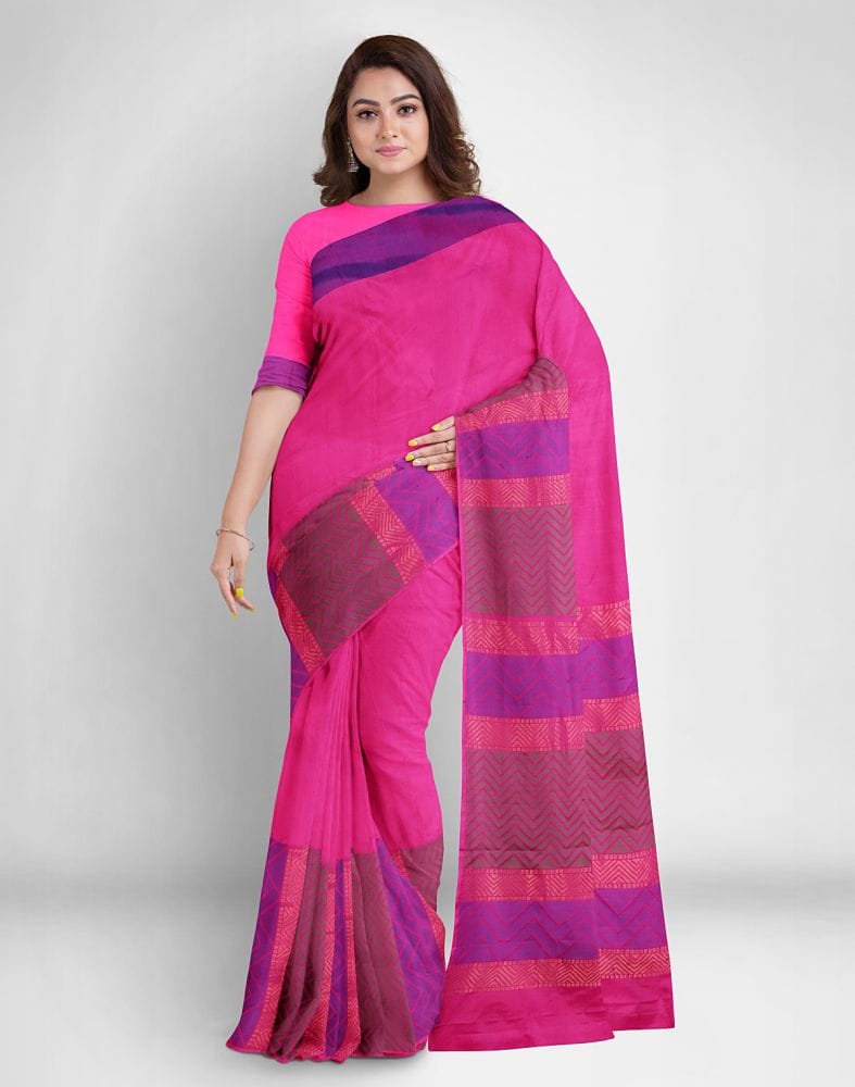 Dark Pink Uppada Pattu Saree