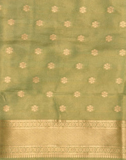 Collection of Light Green Floral Banaras Tissue Saree in a gallery layout