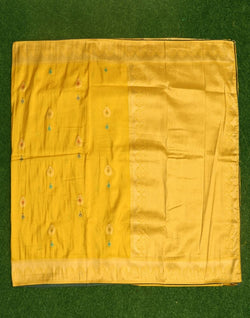 Collection of Yellow Coloured Butta Banaras Tissue Saree in a gallery layout