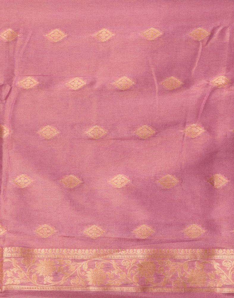 Collection of Purple Floral Banaras Tissue Saree in a gallery layout