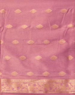 Collection of Purple Floral Banaras Tissue Saree in a gallery layout