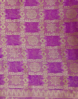 Collection of Pink Checkered Chiffon Zari Saree in a gallery layout