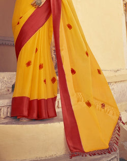 Collection of Mustard Block Chiffon Printed in a gallery layout