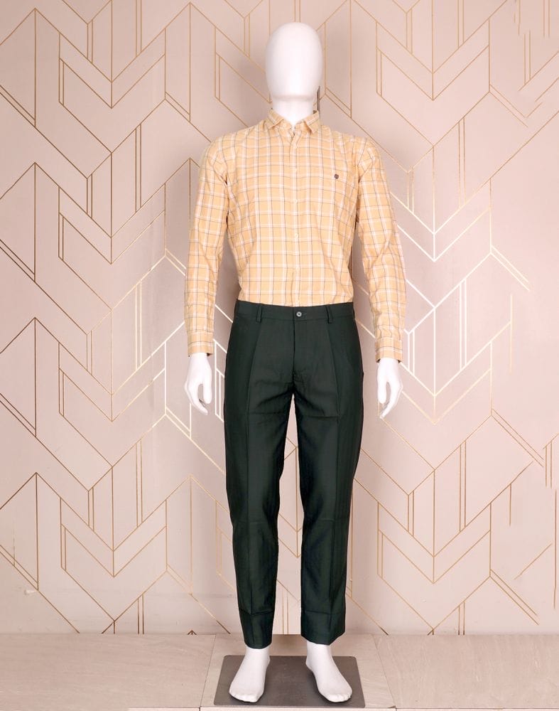 Collection of Beige Coloured Checkered Pattern Casual Shirt in a gallery layout