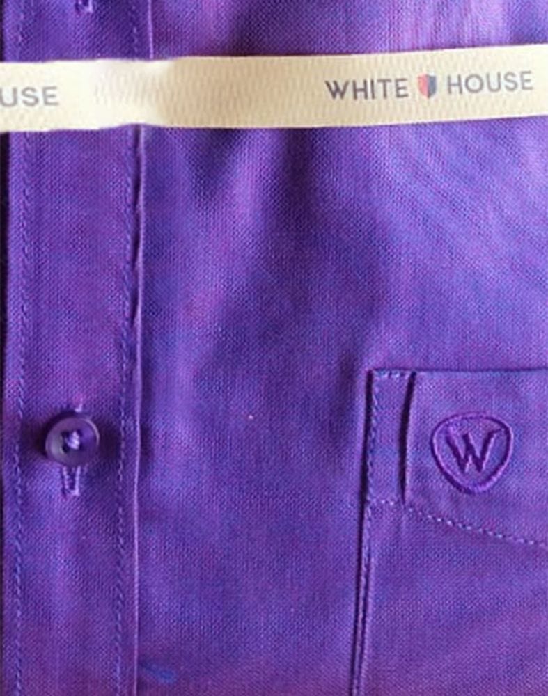 Collection of Purple Colour Plain Pure Cotton Shirt in a gallery layout