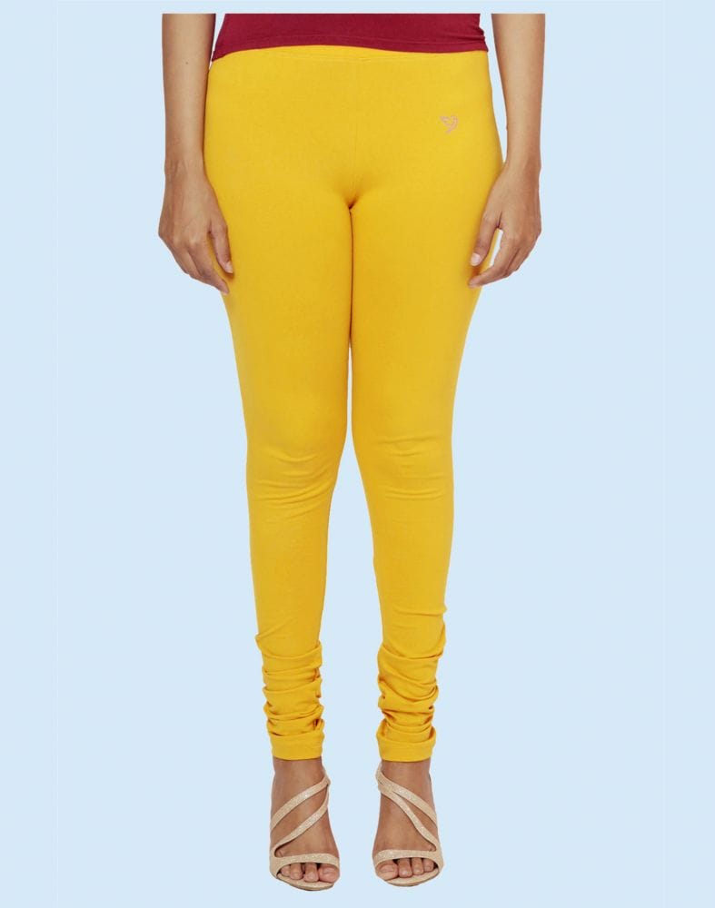 Collection of Twin Birds Sweet Corn Cotton Lycra Pencil Cut Women Legging in a gallery layout