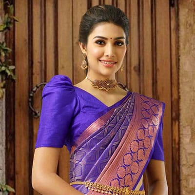 Traditional Purple Saree For Women